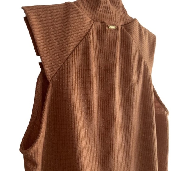 🍂🇨🇦⚜️Joelle Collection XS Wally Hazelnut Brown Mock Turtleneck Camisole🇨🇦⚜️🍂 - Picture 4 of 6